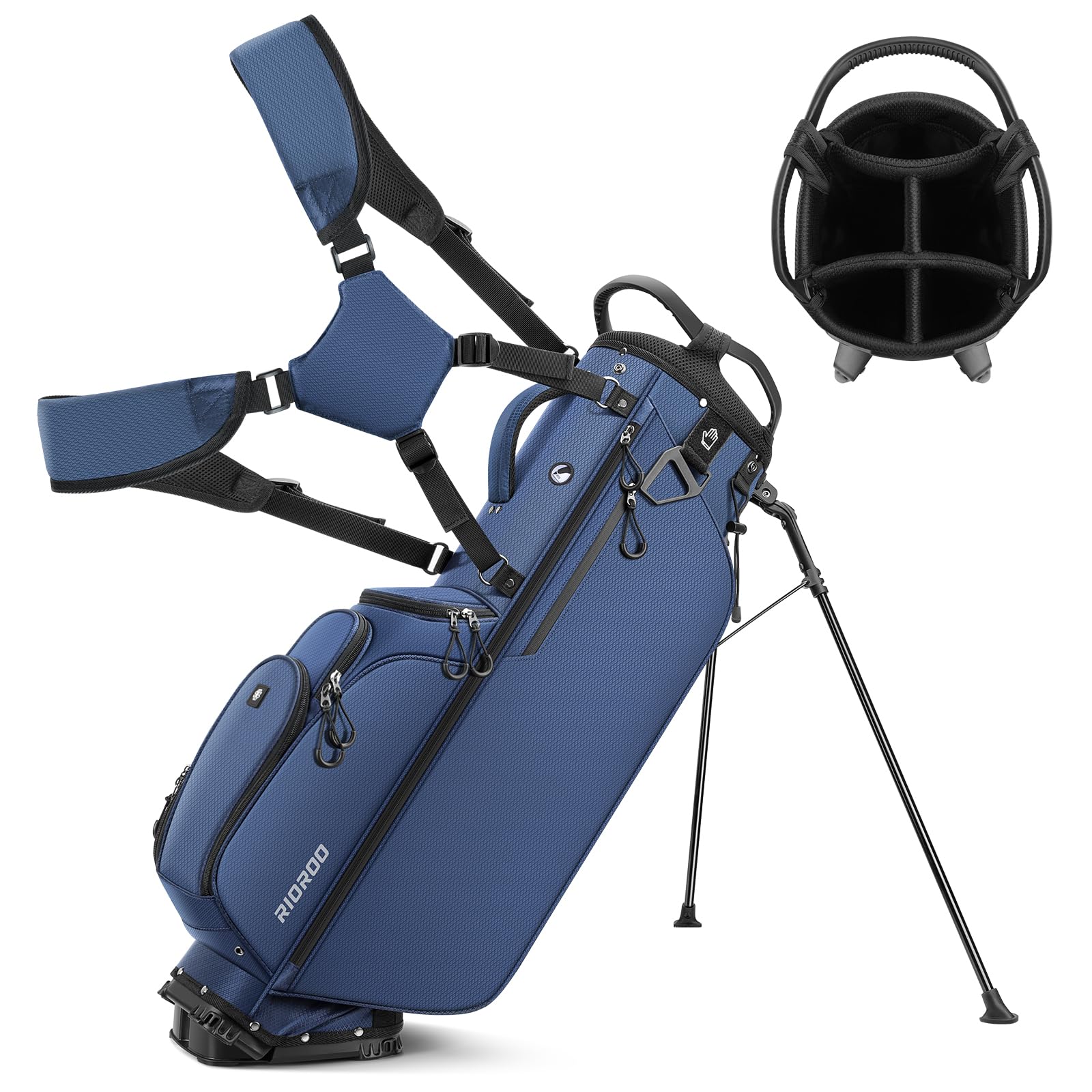 RIOROO 5 Way Golf Stand Bag with Full Length Dividers, Lightweight