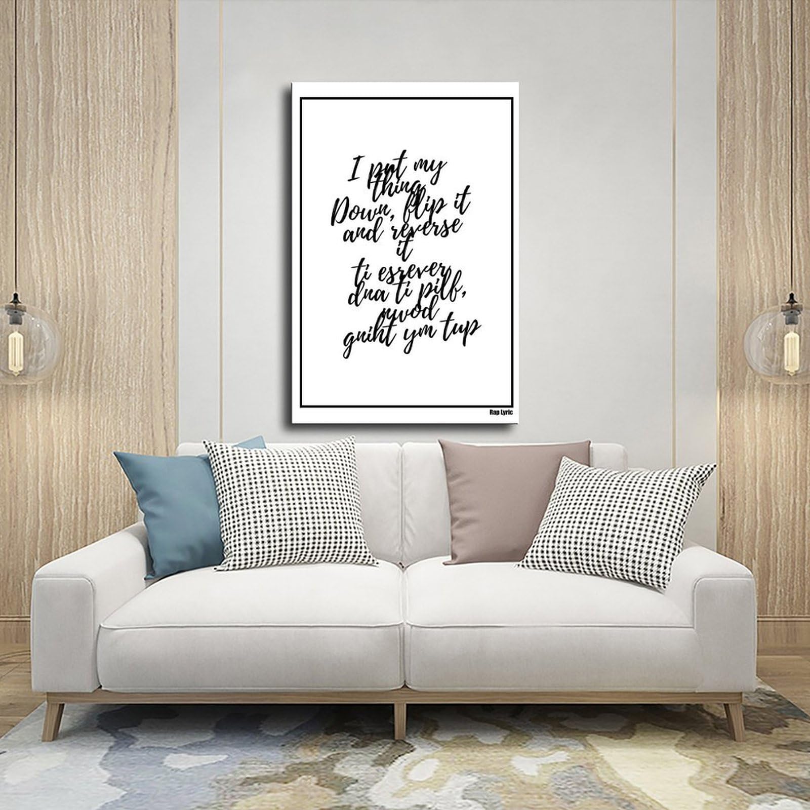 Poster su tela con citazione hip hop vecchia scuola, poster da parete, decorazione artistica da parete, dipinti per soggiorno e camera da letto, cornice decorativa: 61 cm di lunghezza x 91,4 cm di