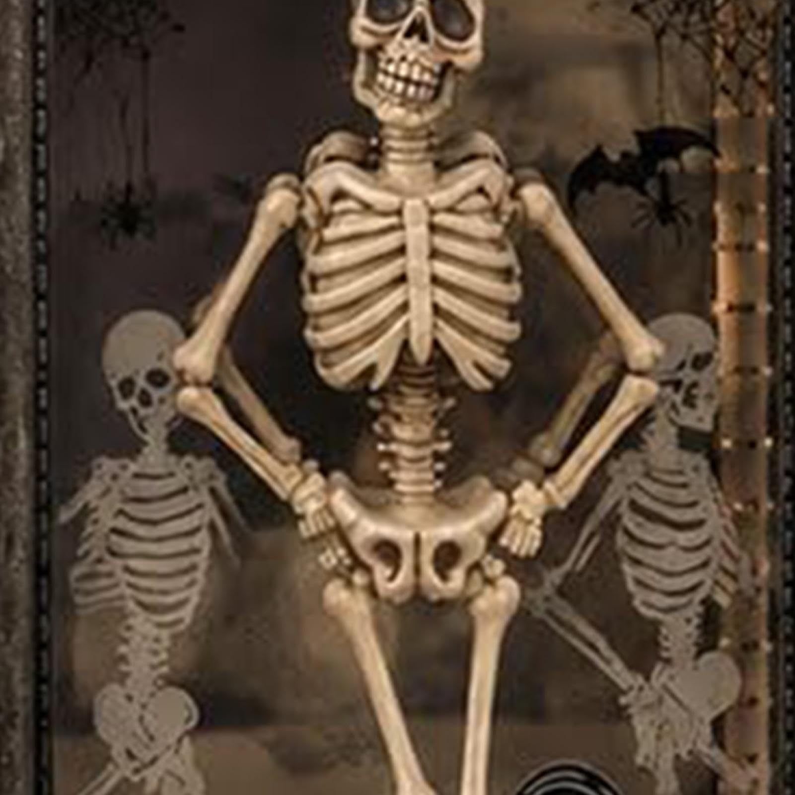 Cornice Scheletro Halloween Decorazioni da tavolo di Halloween con luce LED