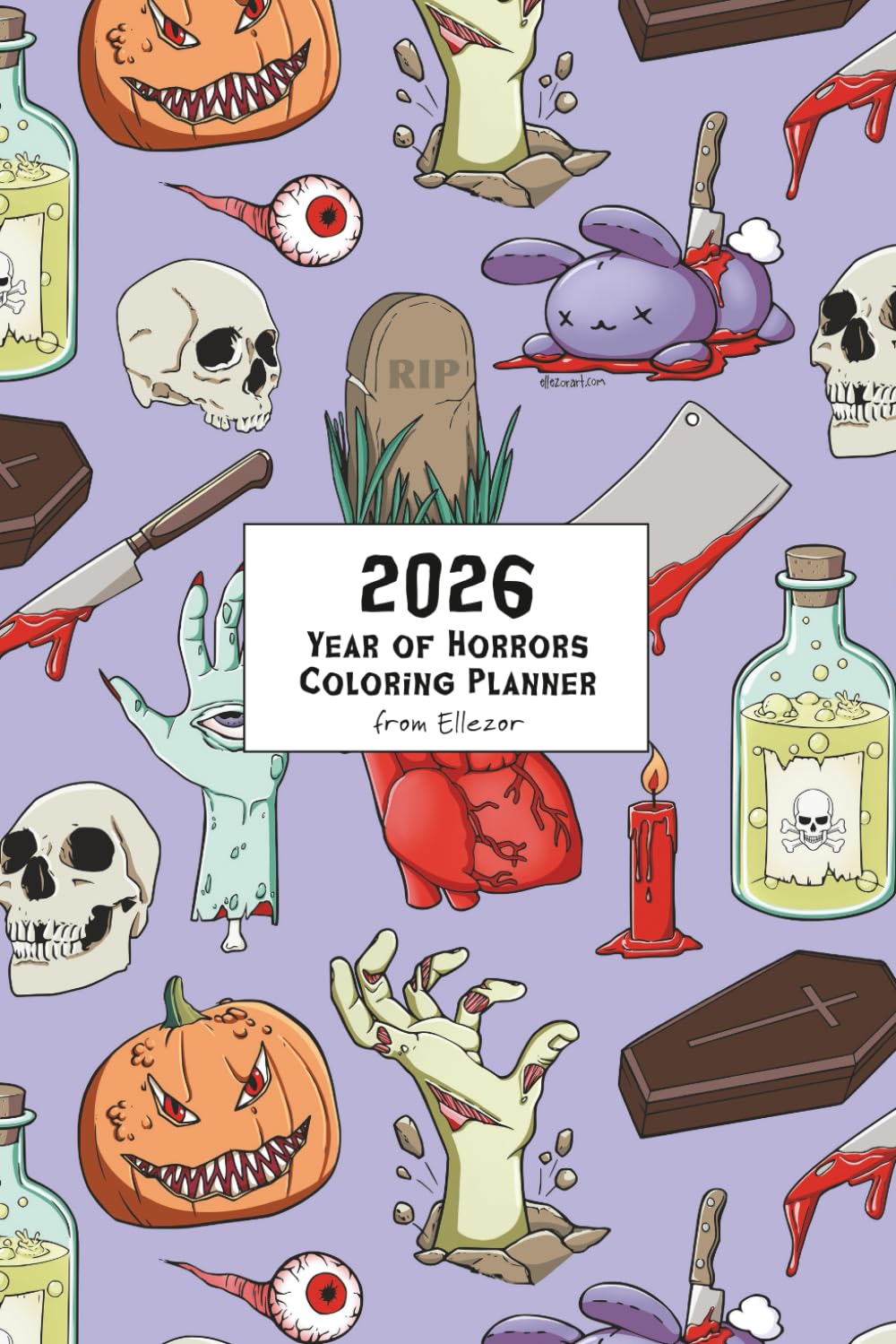 2026 Year of Horrors Coloring Planner