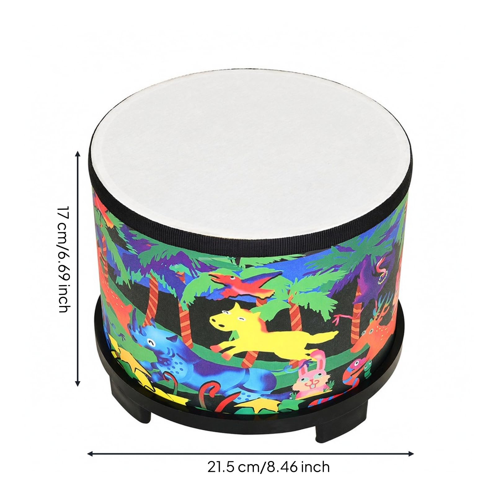 kowaku Tamburo a mano, portatile, a percussione, resistente, strumento musicale, per età prescolare e principianti