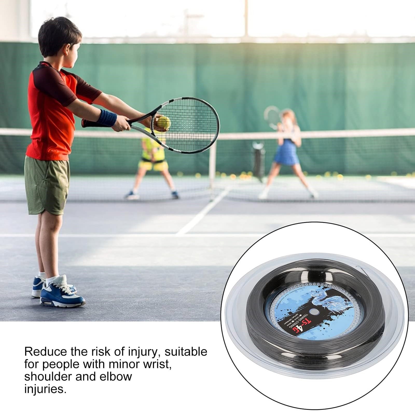 Corda per Racchetta Sportiva da 1, 25/1, 3 mm Pratica Sostitutiva per Tennis Filo Rigido primario Tennis Facile da Usare