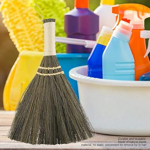 Miniatura 4 de Mini escoba de paja, escoba pequeña trenzada de paja, escoba pequeña con mango de mano, escoba suave hecha a mano, escoba de mano para el hogar,