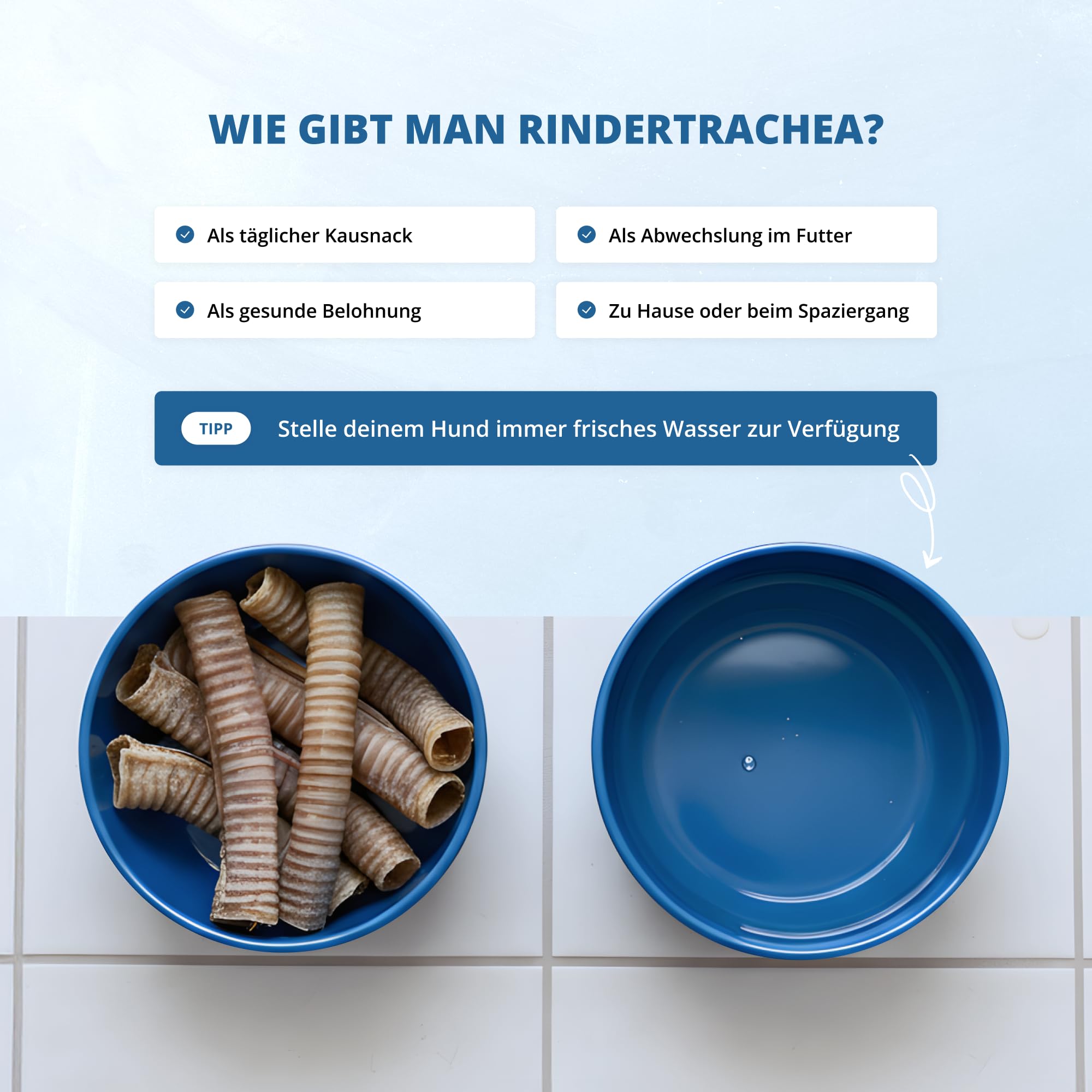 2 kg Trachée de bœuf séchée pour Chien - Friandise Naturelle à mâcher - Morceaux Longs - sans additifs