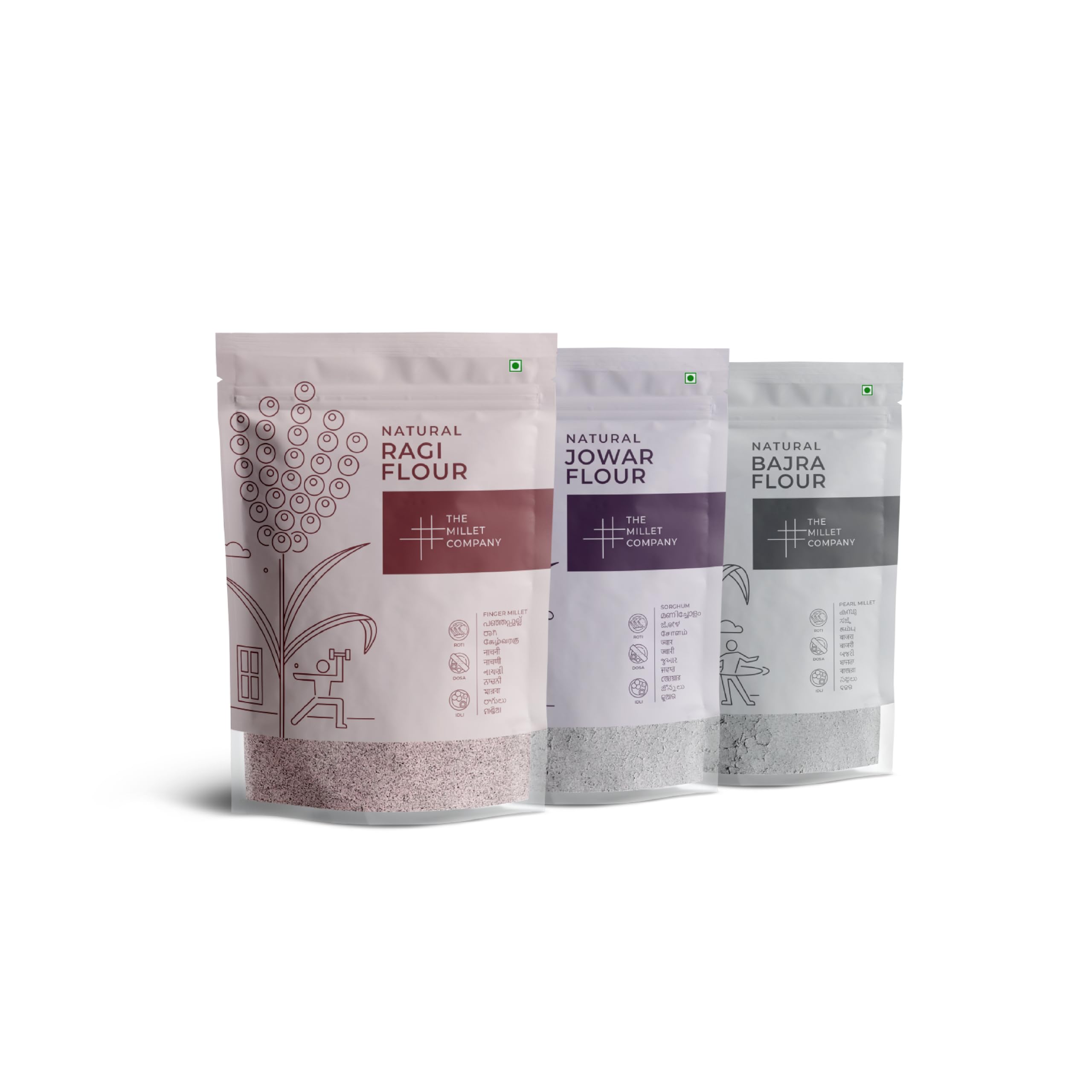 THE MILLET COMPANY Natural Millet Flour Combo Pack Of 3 [250G Each], Ragi Flour, Jowar Flour, Bajra Flour, Natural Farm Produce, High Fibre Flour, 750 Gram (B08LBMTVDT) Amazon Price History, Amazon Price Tracker
