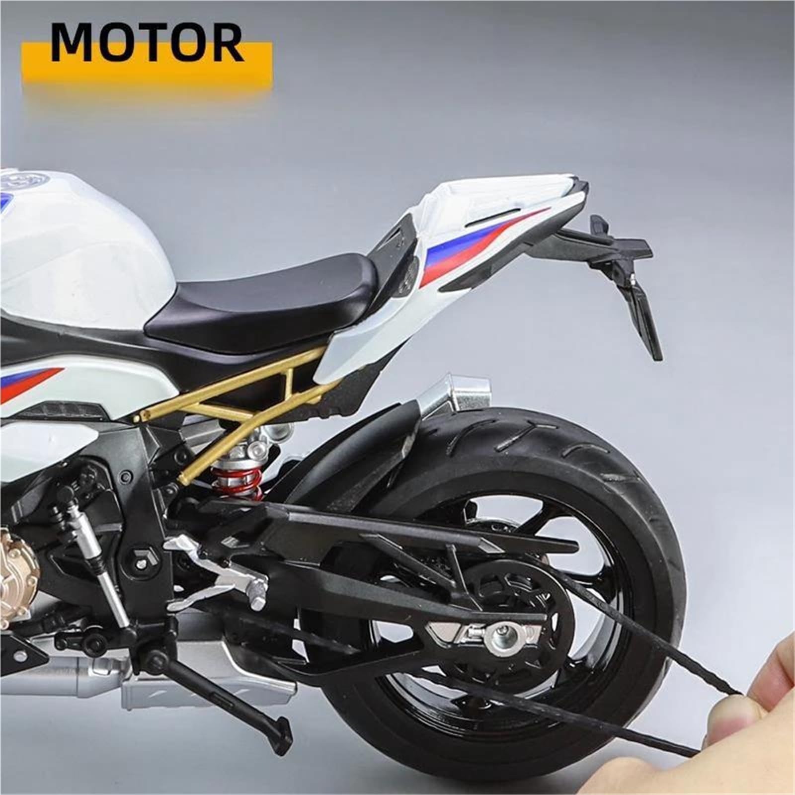 Modelo a escala de moto Moto De Juguete Iluminada, Modelo En Miniatura Metal Fundido A Presión A Escala 1/9, Regalo Colección Para BMW S1000RR S 1000RR S1000 RR