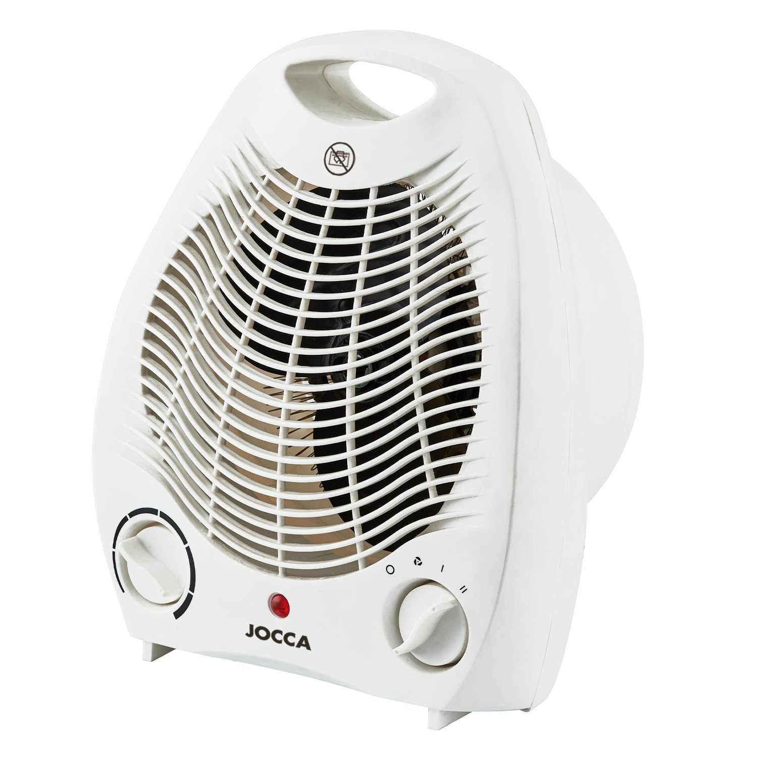 Jocca - Calefactor Eléctrico de aire caliente 2000W | Calefactor Estufas Baño | Función calor y ventilador | 2 velocidades | Asa para facilitar transporte