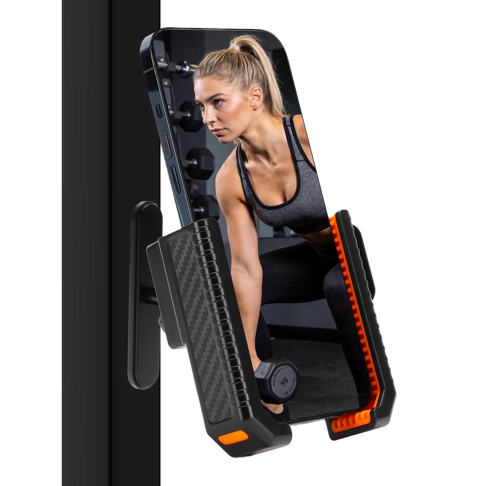 Handyhalter für das Fitnessstudio, 360° verstellbare magnetische Handyhalterung, Befestigung an Metalloberflächen, Handymagnet für Trainingsaufzeichnungen im Fitnessstudio, kompatibel mit allen Smartp