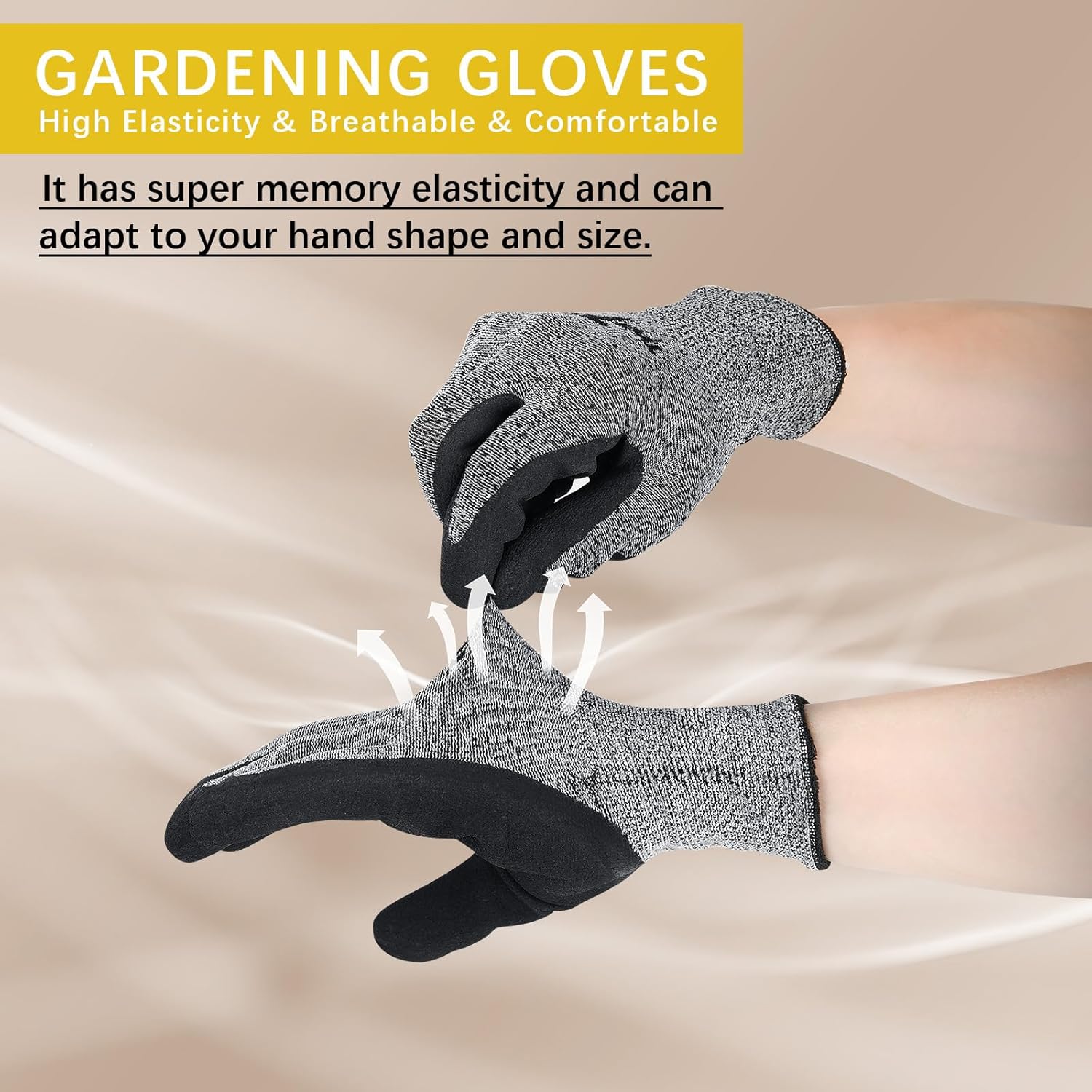 Gardening gloves men's work breathable latex-impregnated, superior to nitrile rubber gloves.