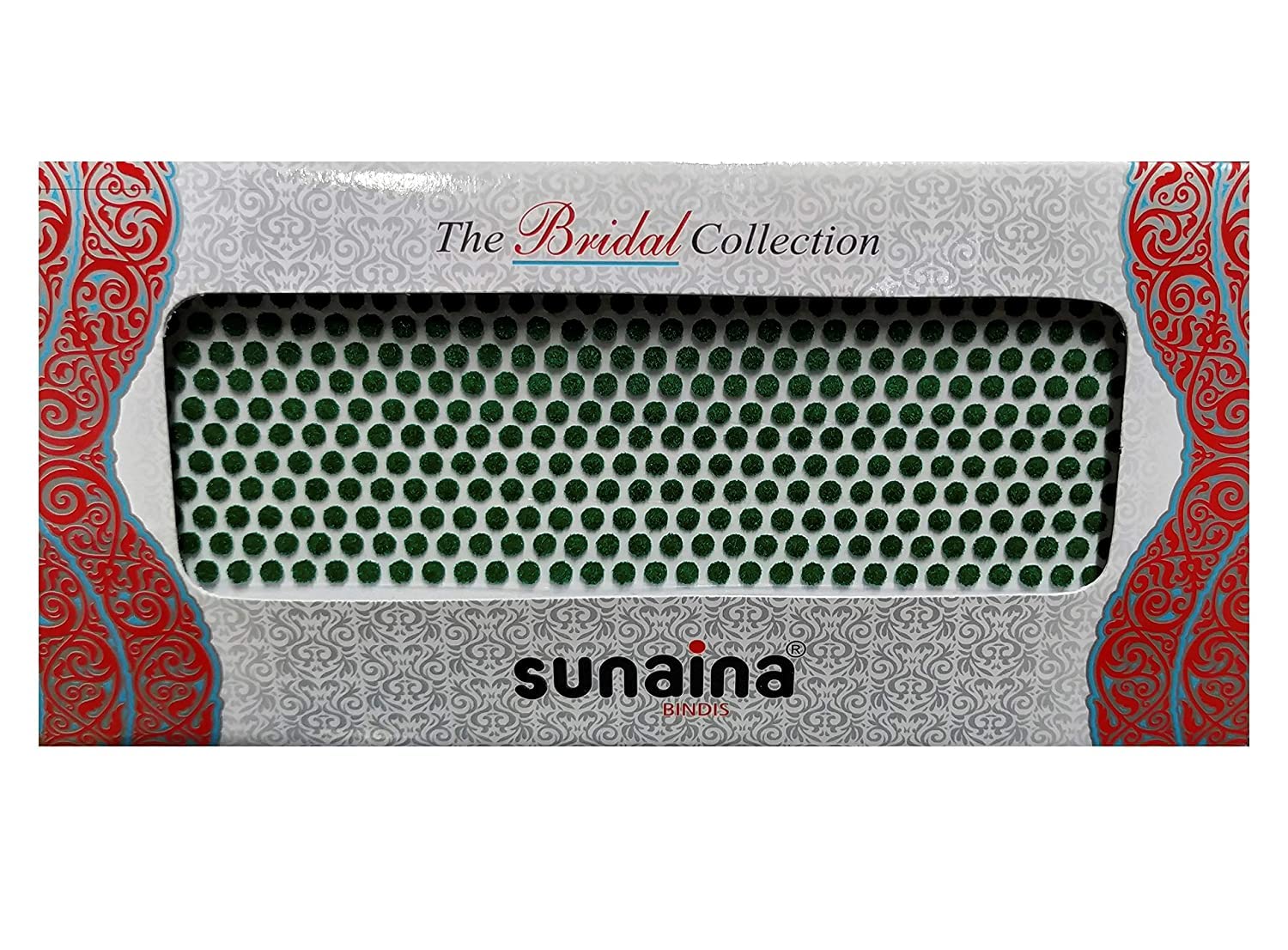Sunaina Bridal Collection Bindi for Women (Size-6, Green) (Pack of 2) (6 card in 2 pack)