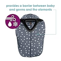 Vista 3 de JJ Cole DreamGuard - Toldo plegable para asiento de automóvil, transpirable y ajustable, diseño de estrellas