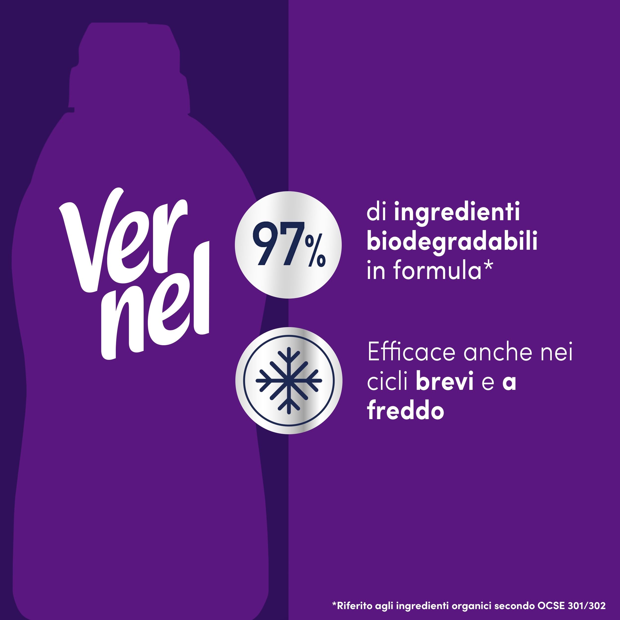 Ammorbidente Concentrato Vernel Aromatherapy Sogni di Loto (10 x 48 lavaggi), Ammorbidente Concentrato per Tutti i Tessuti, Profumo di Lunga Durata con Oli Essenziali