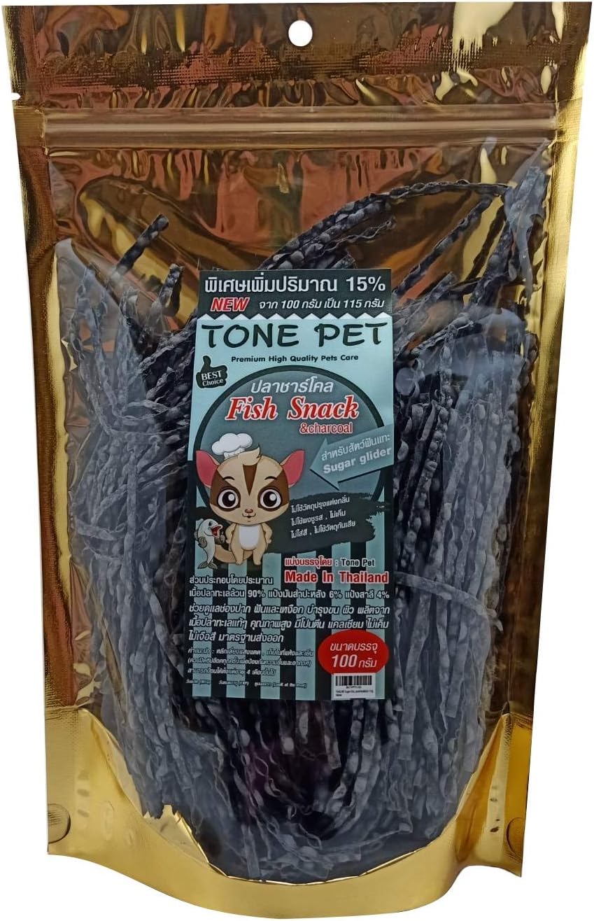 TONE PET Sugar Glider Food Treats Snacks Charcoal Supplies Protein Calcium Rich Fortified with Vitamins Minerals Excellent Oral Bones…