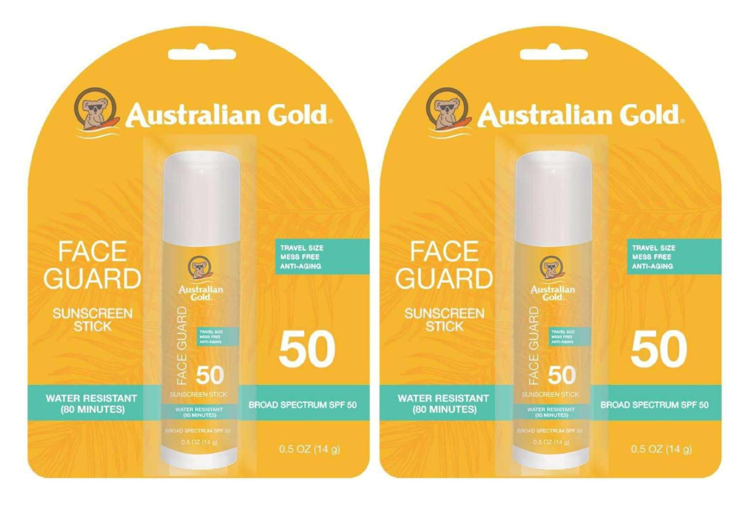 Australian Gold Face Guard Sunscreen Stick-SPF 50 size,0.5oz.