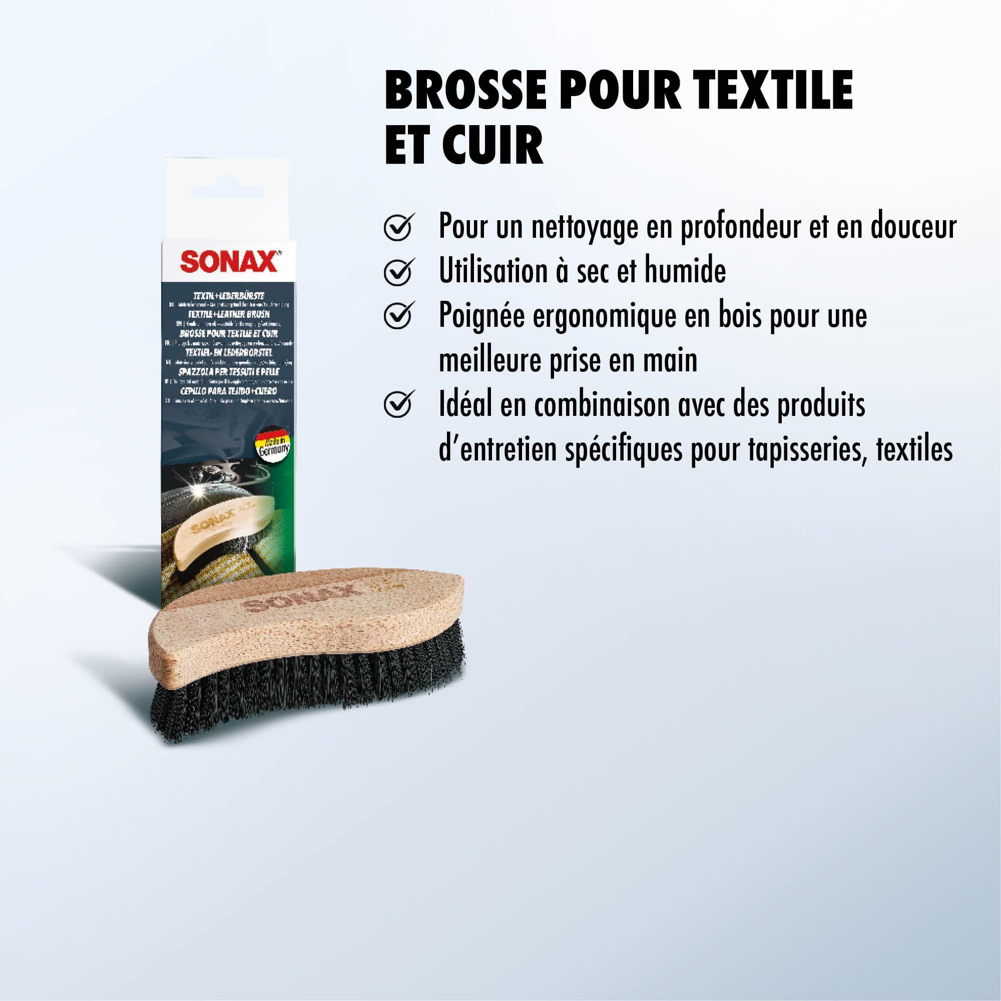 SONAX Raclette Anti-Poils D'Animaux - Élimine Rapidement Les Poils De Chien Et Chat Sur Sièges, Tapis Et Canapés - Outil Ergonomique Ultra-Efficace