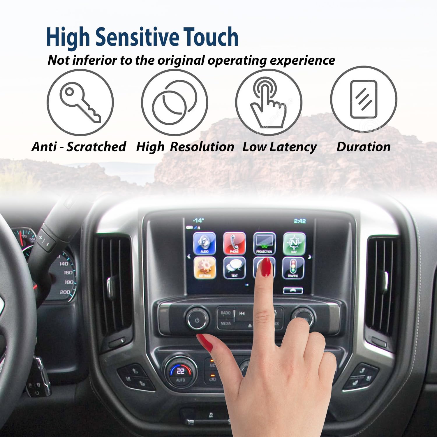 8 Touch Screen with LCD Digitizer Navigation Radio