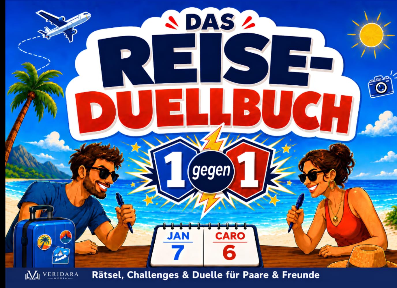Das Reise-Duellbuch: Das 1 gegen 1 Reisespiel für Zwei: Lustige Challenges, Rätsel und Stift-&-Papier-Spiele für Urlaub, Roadtrip, Paare, Freunde und Familie