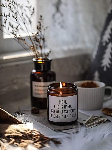 Miniatura 2 de Regalos para el día de la madre para mamá de hija e hijo, vela divertida para mamá, velas de mamá Life is Duro, regalo de cumpleaños, Navidad, día
