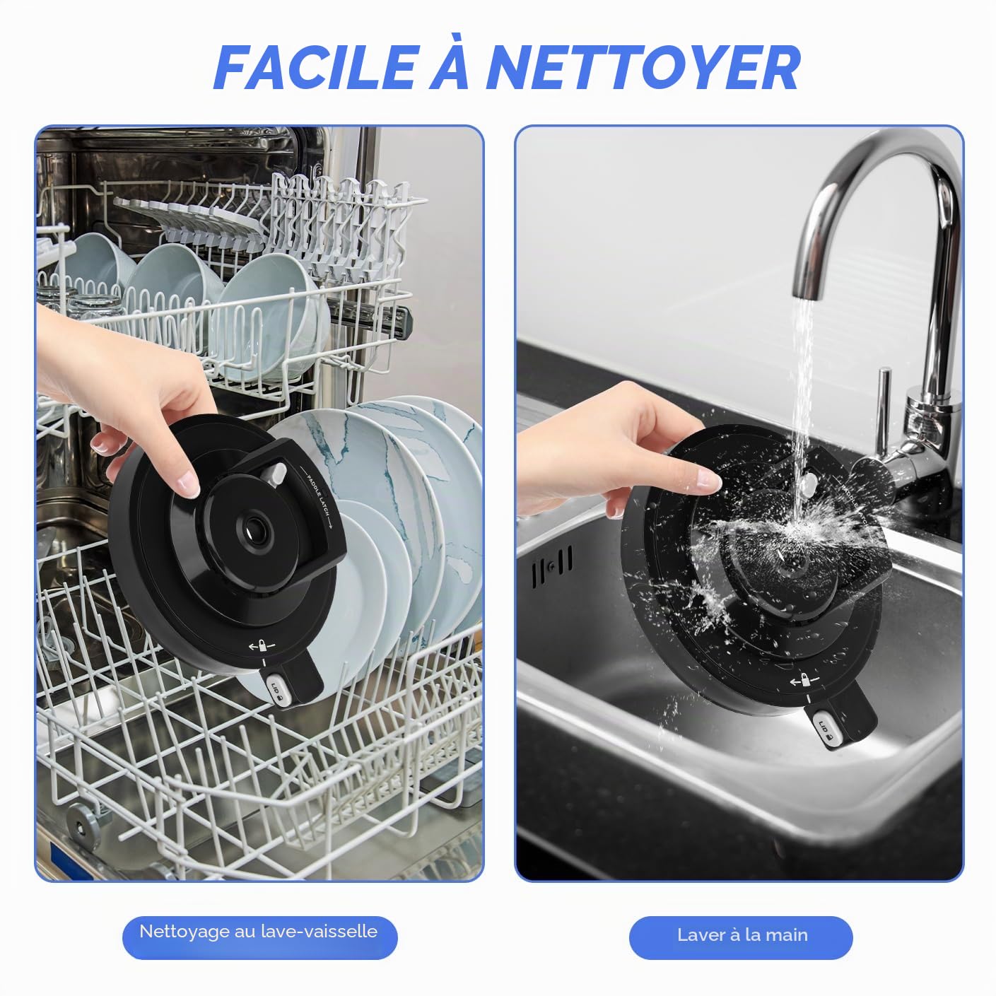 Couvercle extérieur pour machine à crème glacée Ninja Creami NC500 Series | NC500/NC501 couvercle de remplacement réutilisable