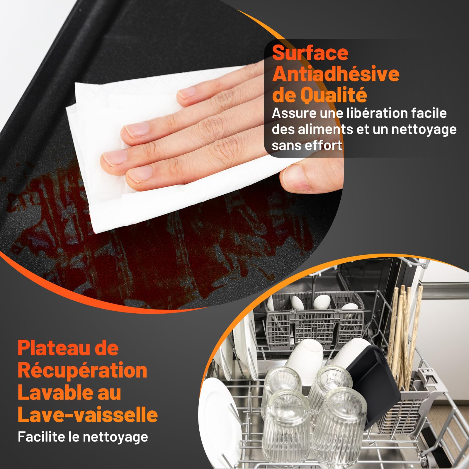 COSTWAY Plancha Électrique XL 1800W, Barbecue Electrique avec Revêtement Antiadhésif, Thermostat Réglable, Gril de Table Lavable avec Poignée Rembourrée pour 8 Personnes, 70 x 22 cm, Noir