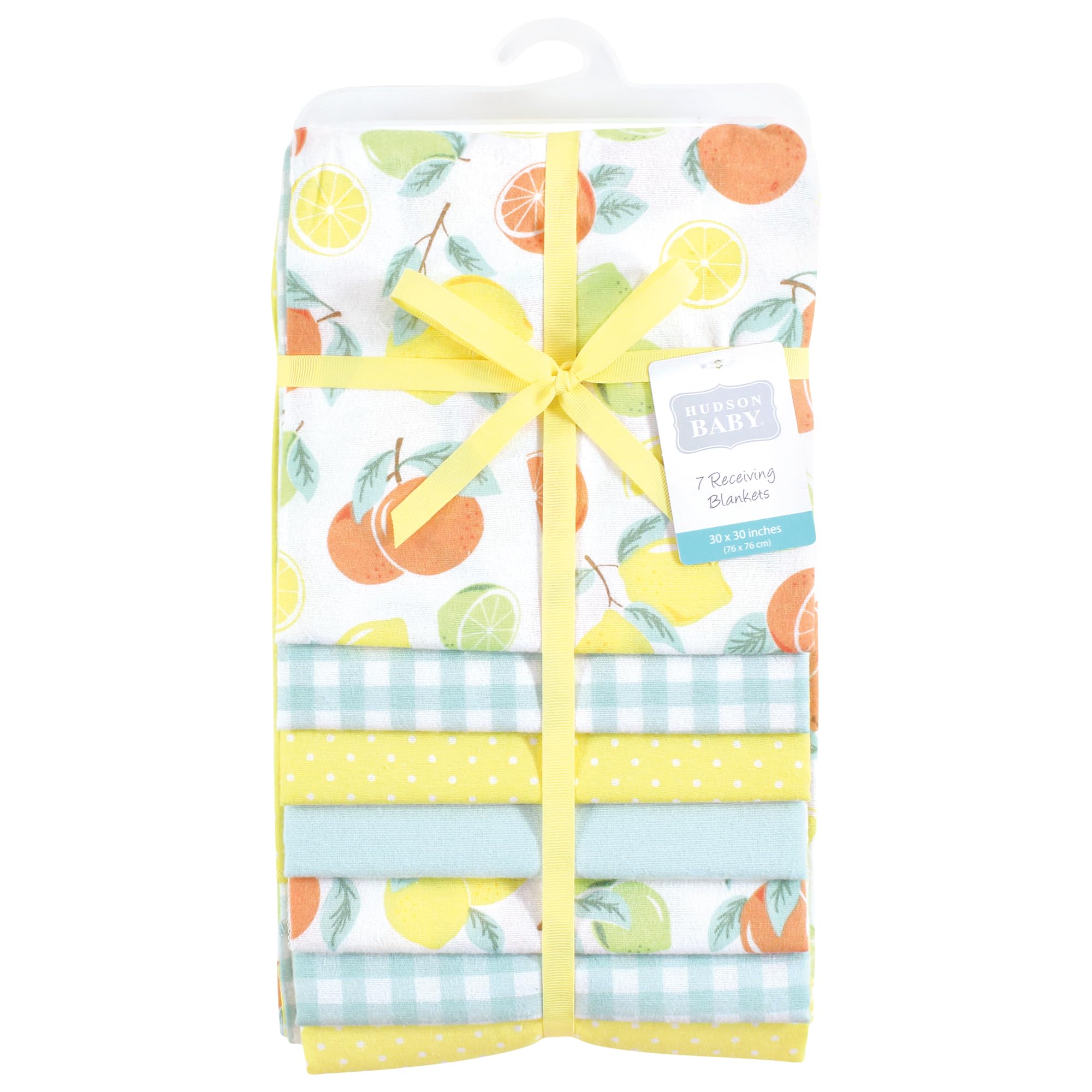 Hudson Baby Paquete de mantas unisex de franela de algodón para bebé, menta cítrica, talla única