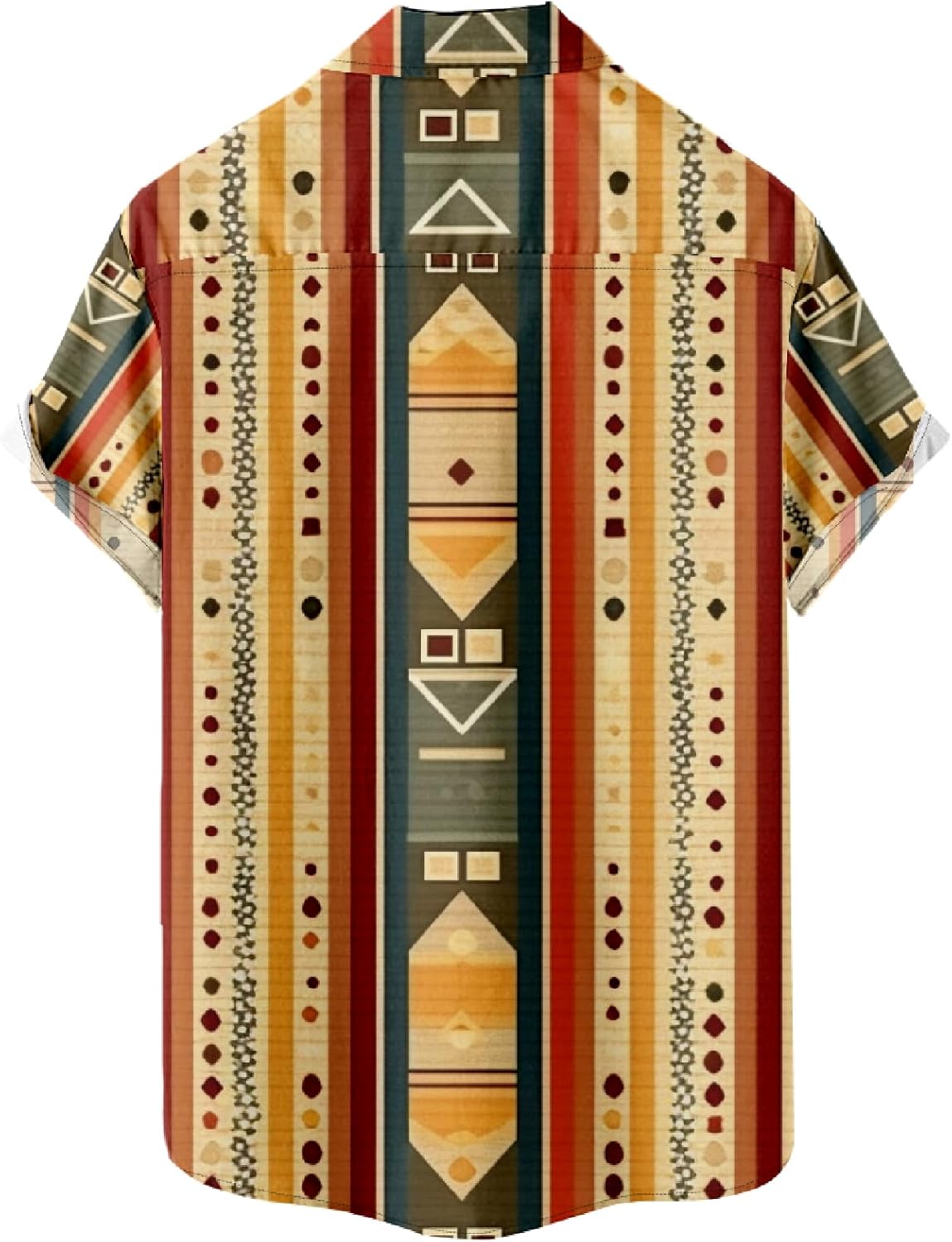 Men's Vintage Print Bowling Short Sleeve Button Down Casual Summer Cuban Beach Shirts Regular Fit Retro Hawaiian Blouse - Image 2