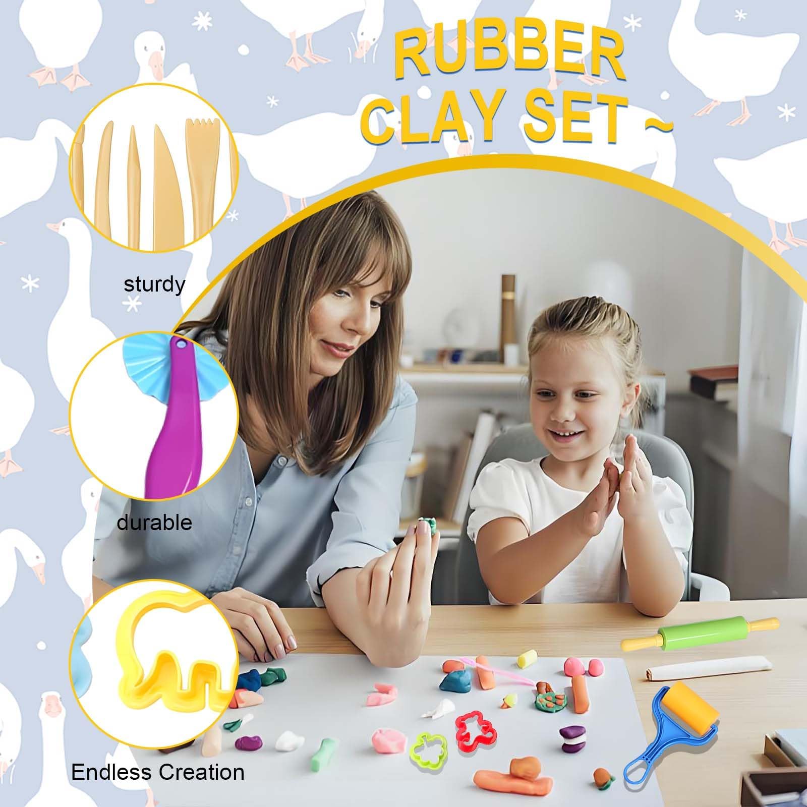 43 PCS Playdough Accessories, Playdough Set Play Dough Tools and Cutters Play Dough Sets for Kids 4-5 DIY Clay Dough Modelling Tools Set Rollers for Kids Creative Fun and Learning - Image 3