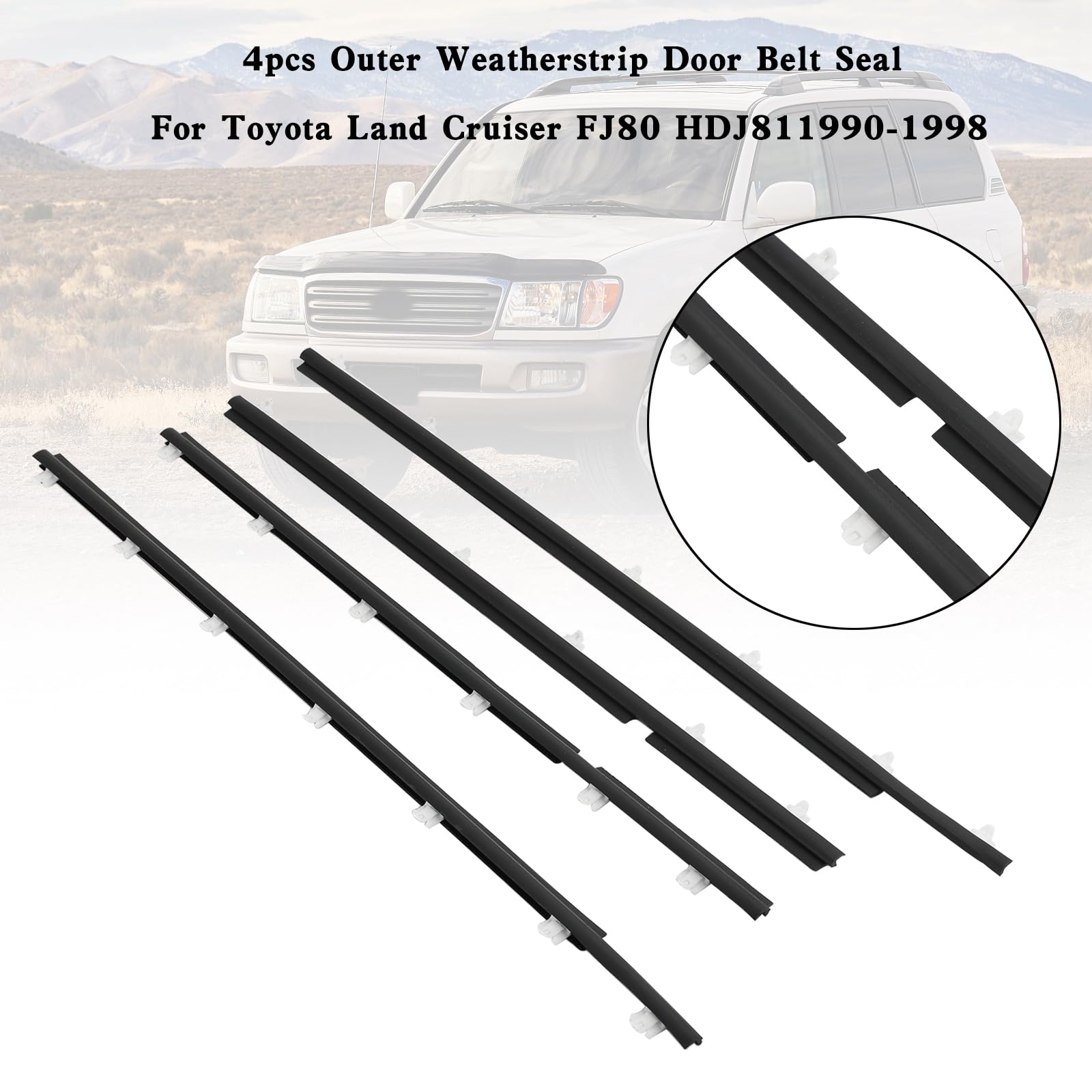 Amazon.com: Areyourshop 4pcs Outer Weatherstrip Door Belt Seal for
