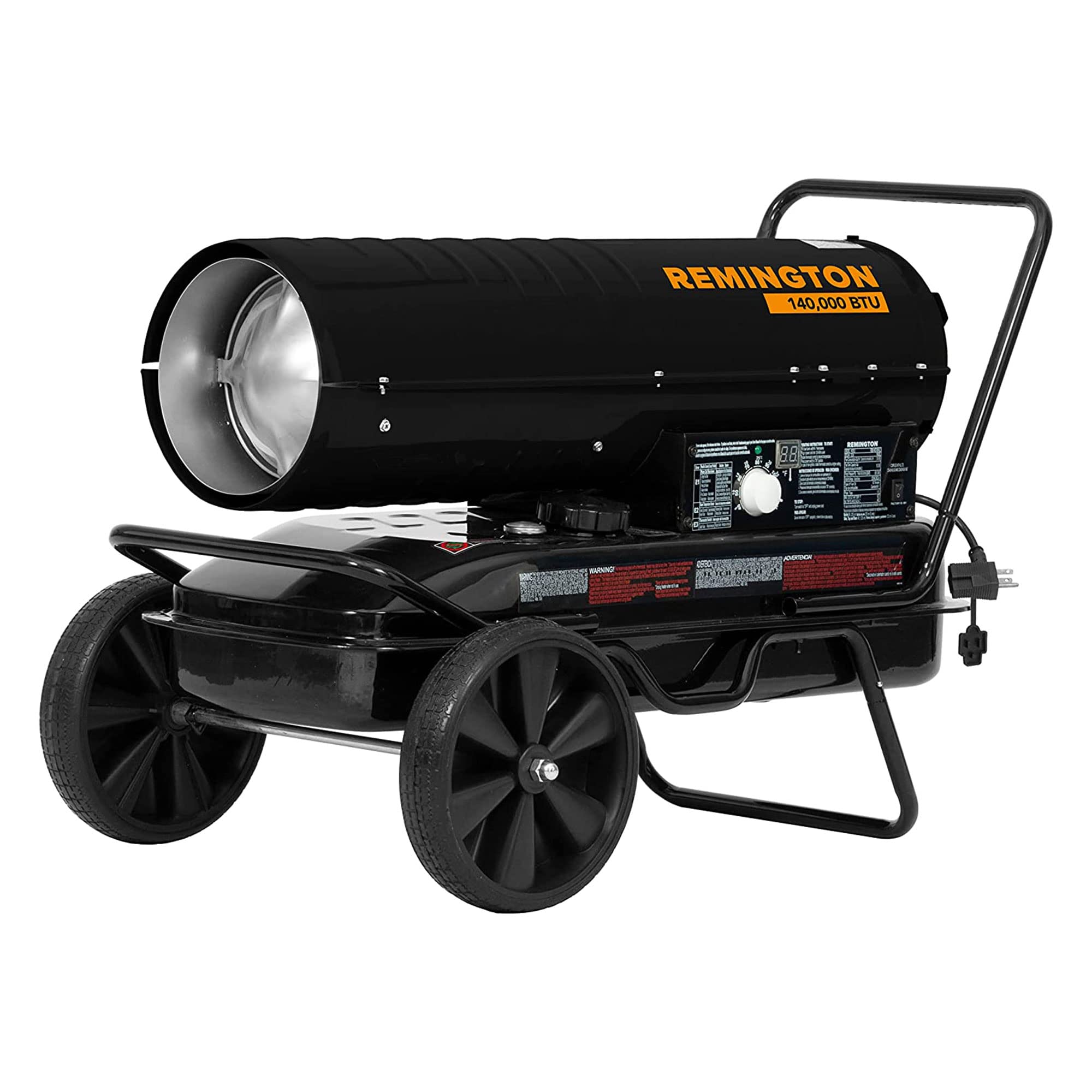 Remington 140,000 BTU Kerosene/Diesel Heater | For Warehouses, Construction, Garages, Barns and Workshops (REM-140T-KFA-B)