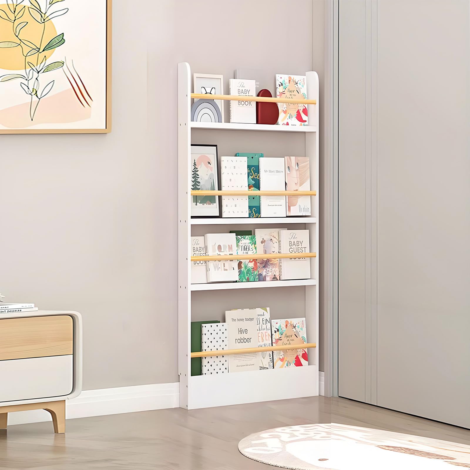 Amazon.com: Tazyee Book Shelf, Behind The Door Bookshelf, Wooden