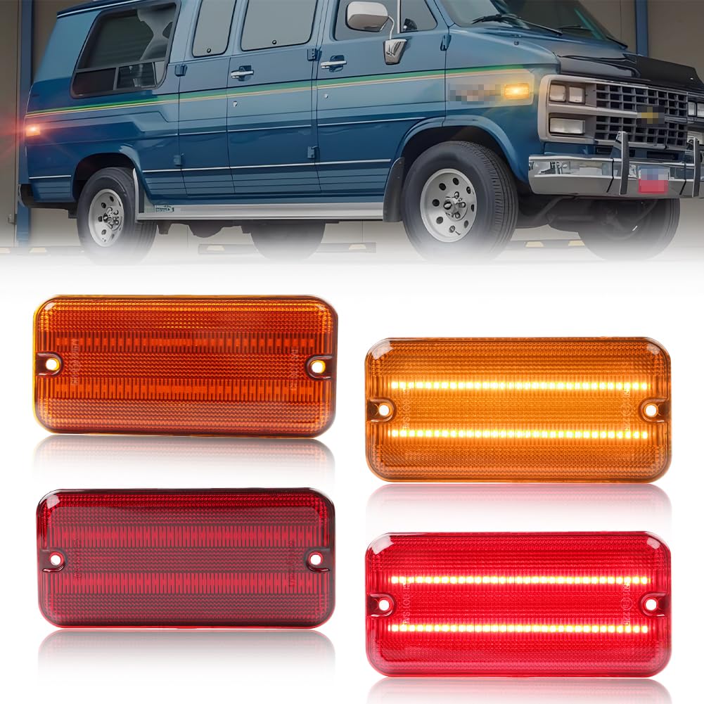 Amazon.com: MOTRUM Front + Rear Side Marker Light Compatible with