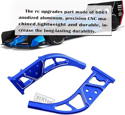 Miniatura 3 de Parte de actualización de montaje de ala trasera de aluminio para ARRMA 17 Infraction 6S BLX Limitless, 2 piezas de aleación de ala trasera, marco