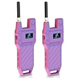 2Pcs ESP32 LoRa V4 Development Board +GPS Version +3000mAh Battery + Case Carrying ESP32-S3R2 SX1262 with 915 MHz Antenna WiFi Bluetooth 0.96” OLED LoRa V4 Devices for Ar duino LoRawan IOT N39 Purple