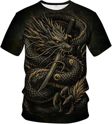 Blissboy Funny Animal Graphic T-Shirt Novelty Short Sleeve Crewneck Shirt