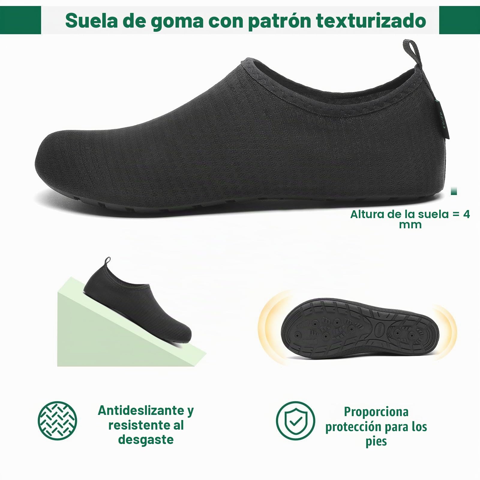 Saguaro Escarpines Secado Rápido 7 Agujeros de Drenaje Hombre Mujer Gr.36-47