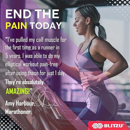 Miniatura 3 de Blitzu Mangas de compresión para pantorrillas, para mujeres y hombres, soporte para pantorrillas y espinillas, alivio del dolor