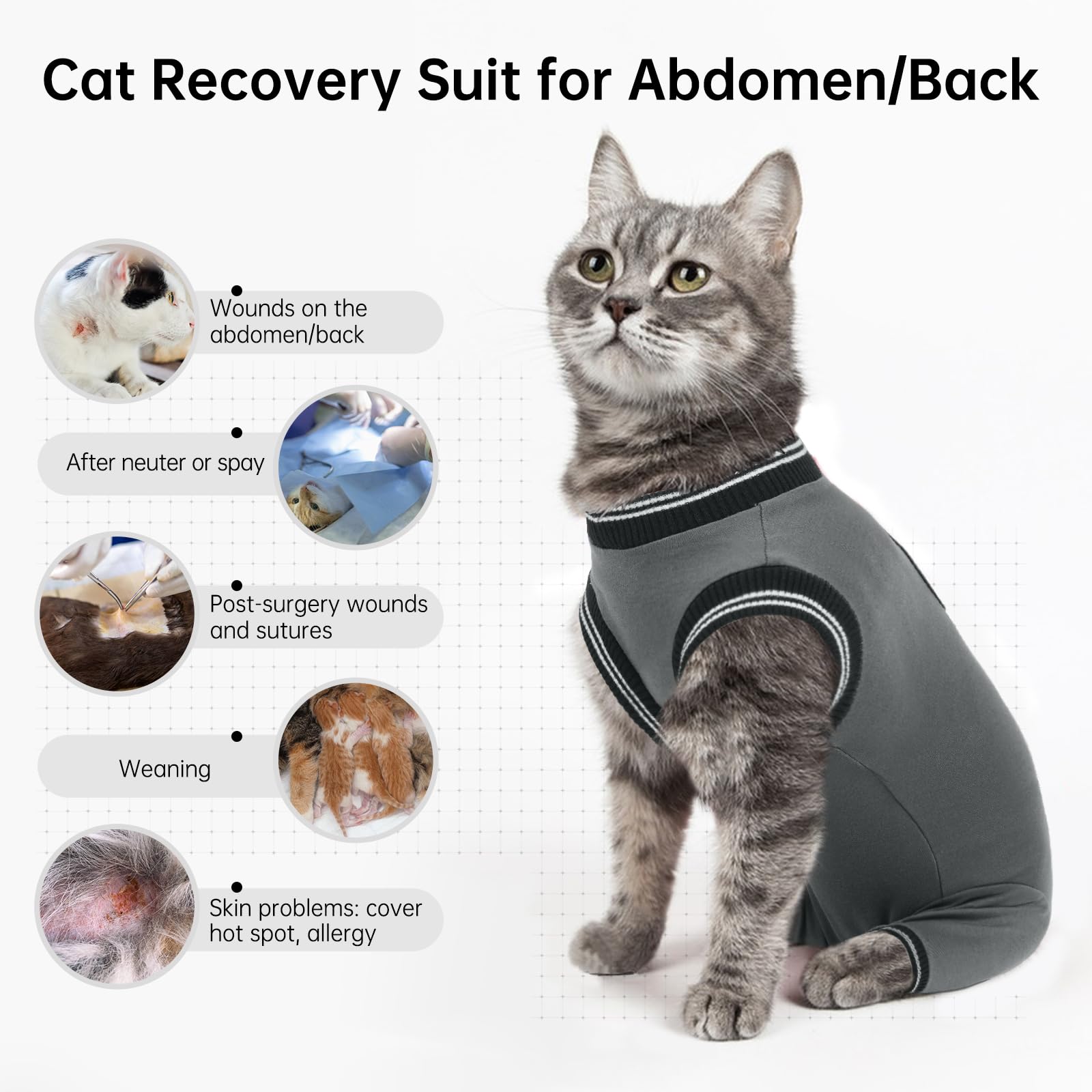 PUMYPOREITY Small Cat Recovery Suit - Image 4