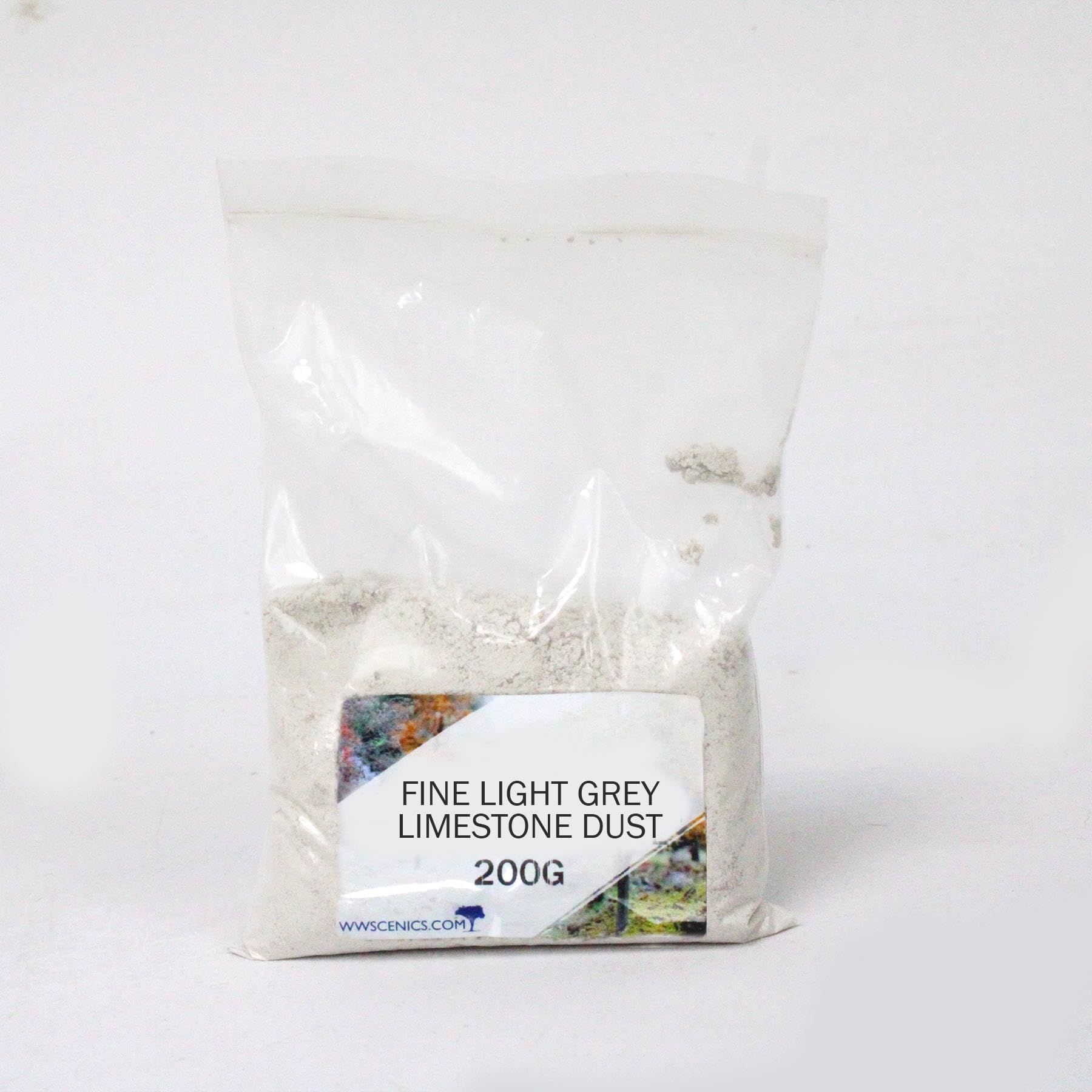 WWS War World Scenics Fine Light Grey Limestone Dust 1-2mm | 200g Bag | Wargame Scenery & Basing Material