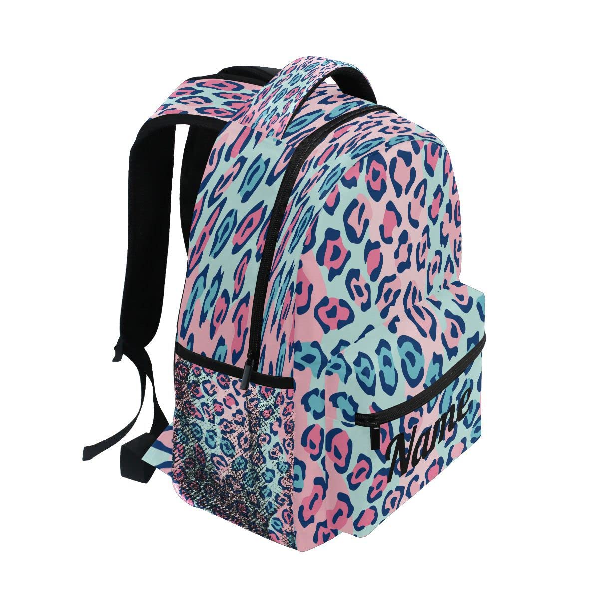 Custom1 - Mochila para niños con texto en inglés "Añade tu nombre", mochila para estudiantes primarias, bolsa para libros para niños y niñas, Personalizado14, talla única