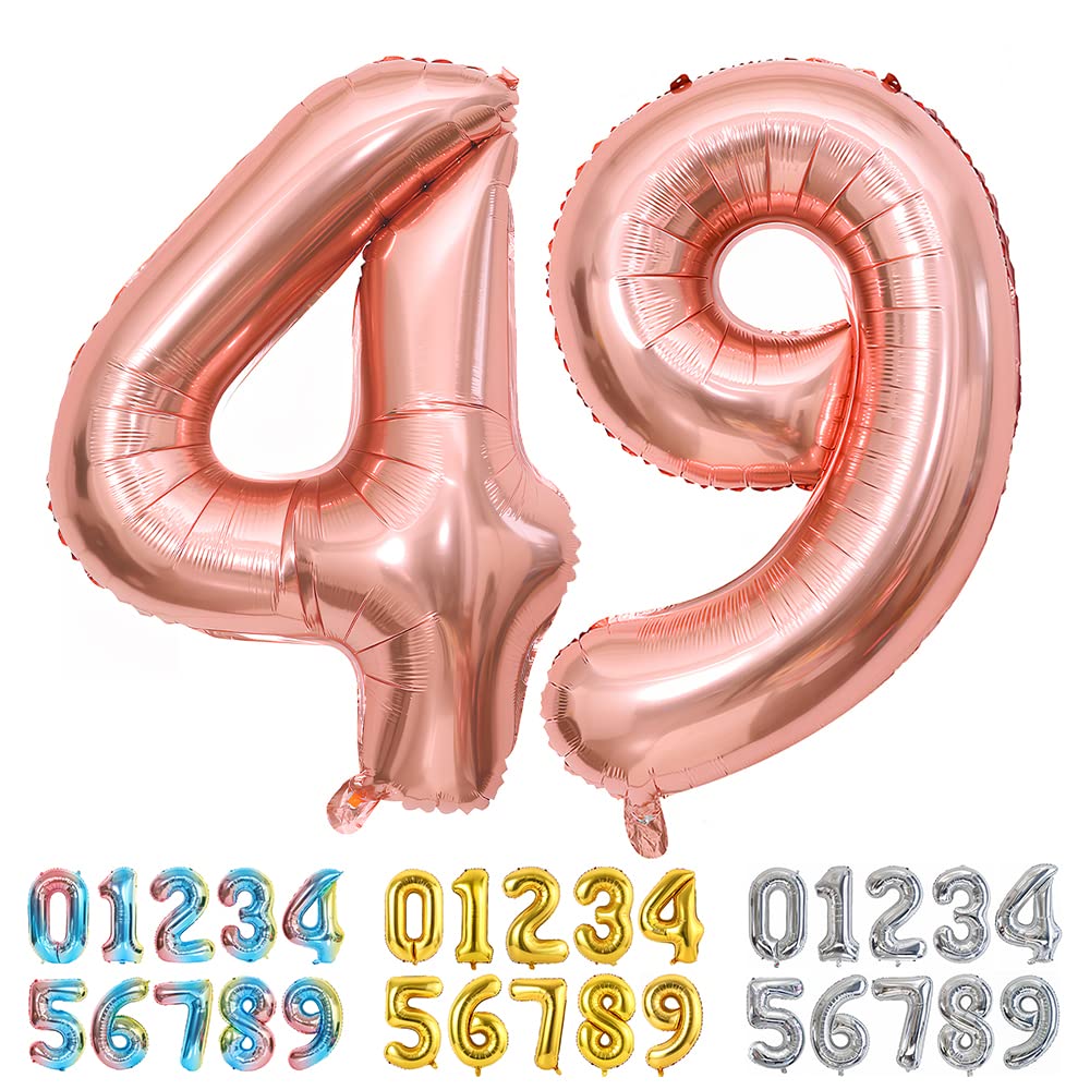 Foil Globo Número 5 Azul 40" (101cm), Inflable Helio o aire, Gigante Numeros 0-9, 10-19, 20-29, 30-100, Grande Globos Decoración para La Boda Aniversario y Cumpleaños Fiestas — view 217