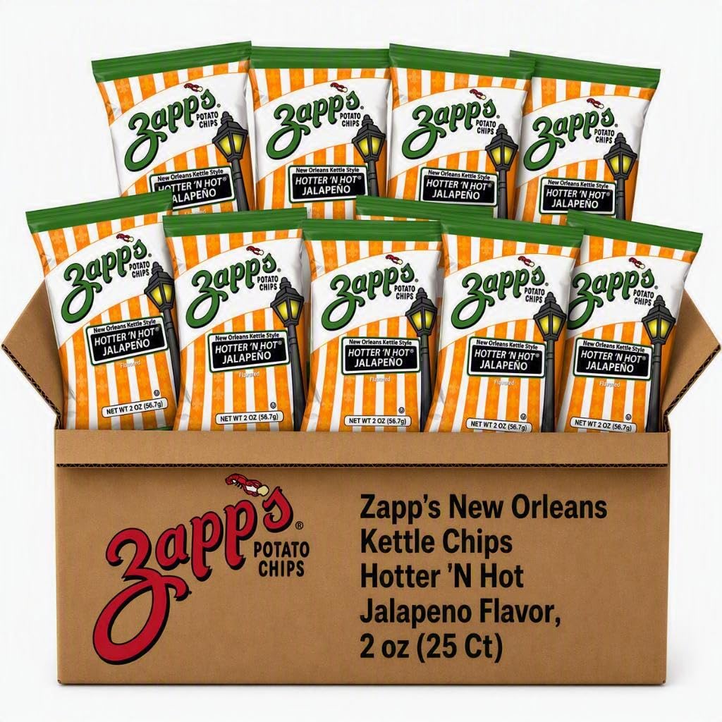 Amazon.com: Zapp's New Orleans Kettle-Style Hotter 'N Hot Jalapeno