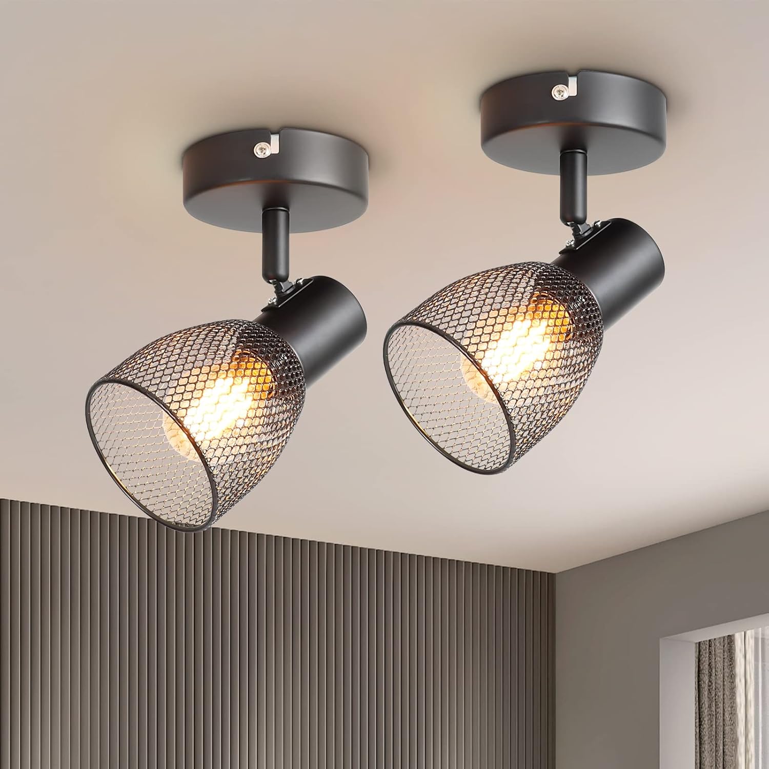 Dehobo Kitchen Spot Lights Adjustable, Wall Spotlights in Matt Black