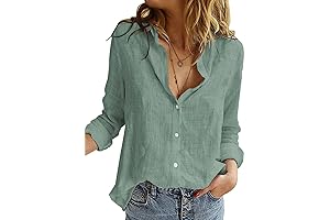 Relaxed Fit Roll-Up Sleeve Top with Sage Green Shade