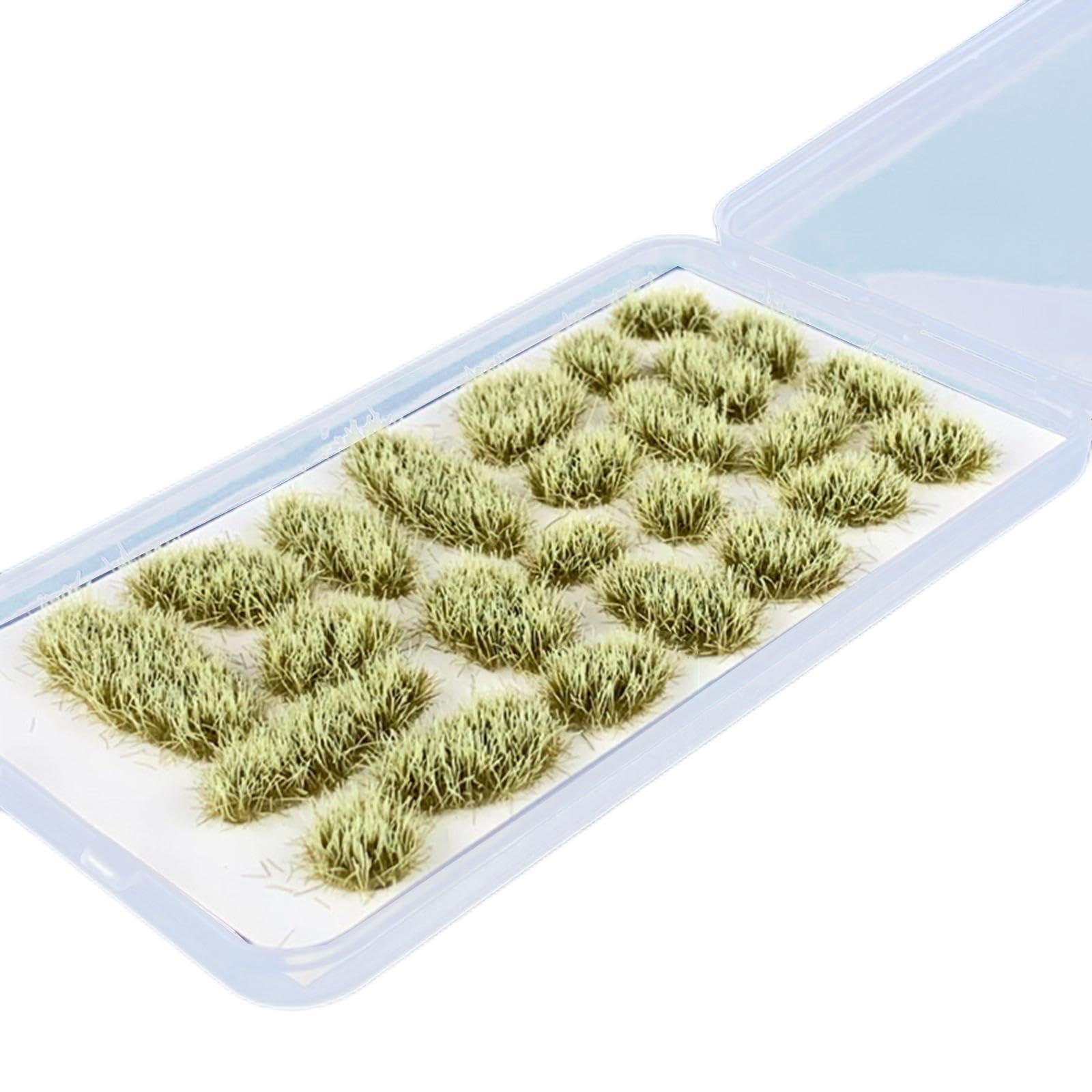 AMSLSIU Vibrant 25x Simulation Cluster Grass for Train Scenery Decor Accessory Table Building, Winter Green, 6mm