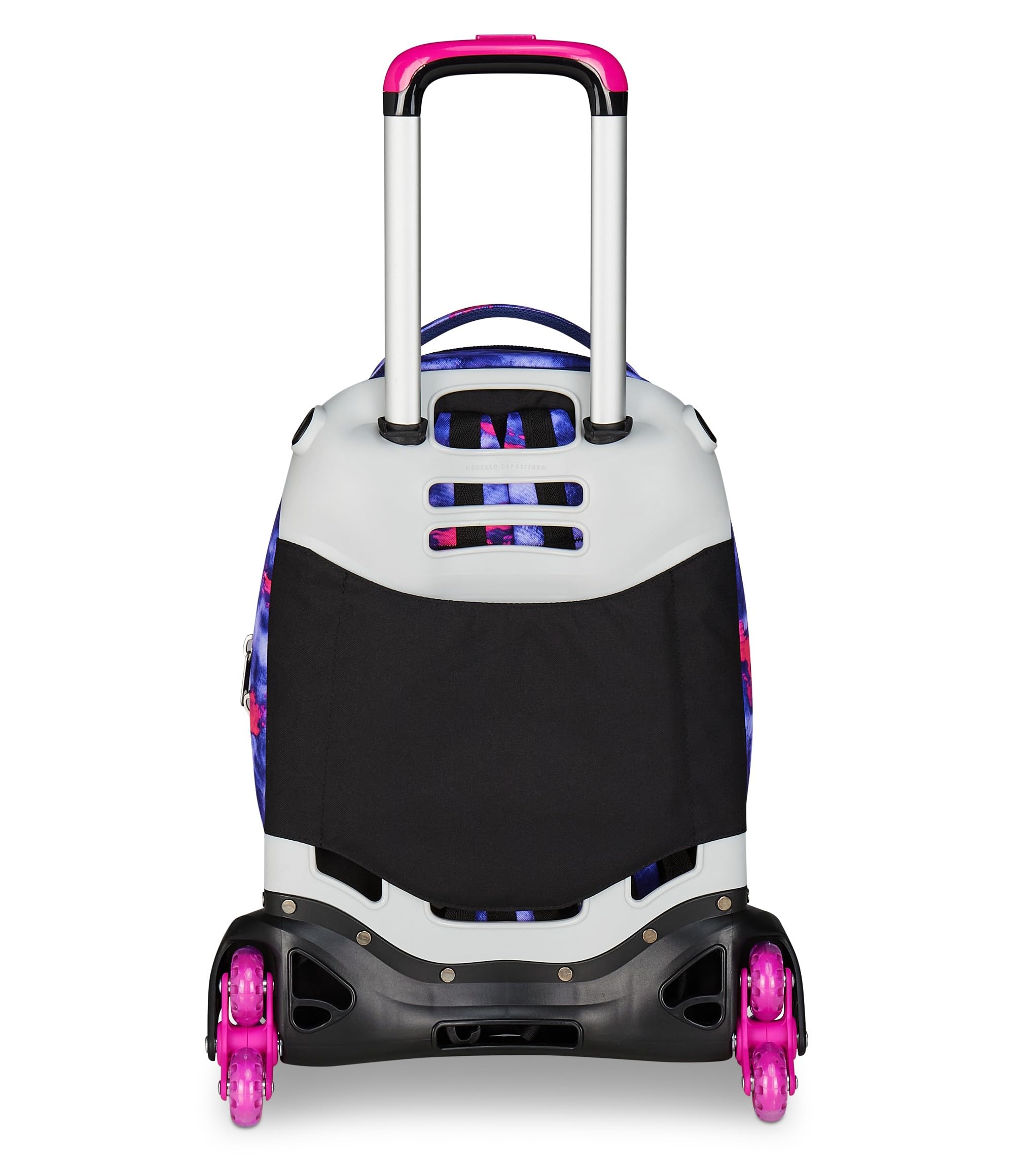 Seven Trolley Scuola Jack 3 Ruote Detach SHADY DYE GIRL, Viola, Zaino Con Carrello Sganciabile Da 37 Litri, Tasca Borraccia, Zainetto Staccabile, Multiuso e Spazioso, Per Elementari e Media, Bambina