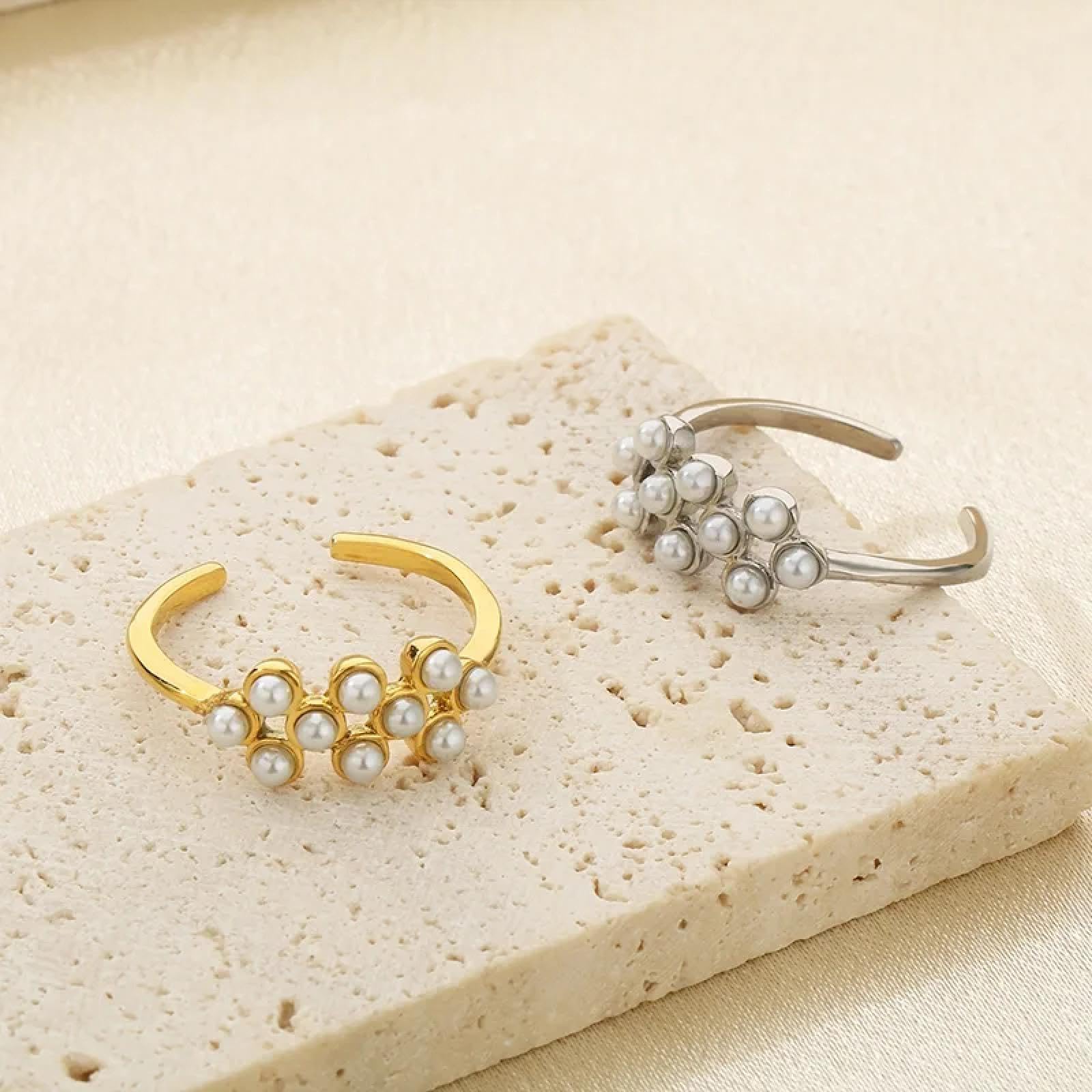 Ring Ringe Damen Bijouterie Herren Offene Ringe Für Frauen Und Mädchen, Farbe Gold, Silber, Weiß, Grün, Zirkonia, Charm-Ringe, Minimalistischer Ehering, Schmuck, 8 Kr1109