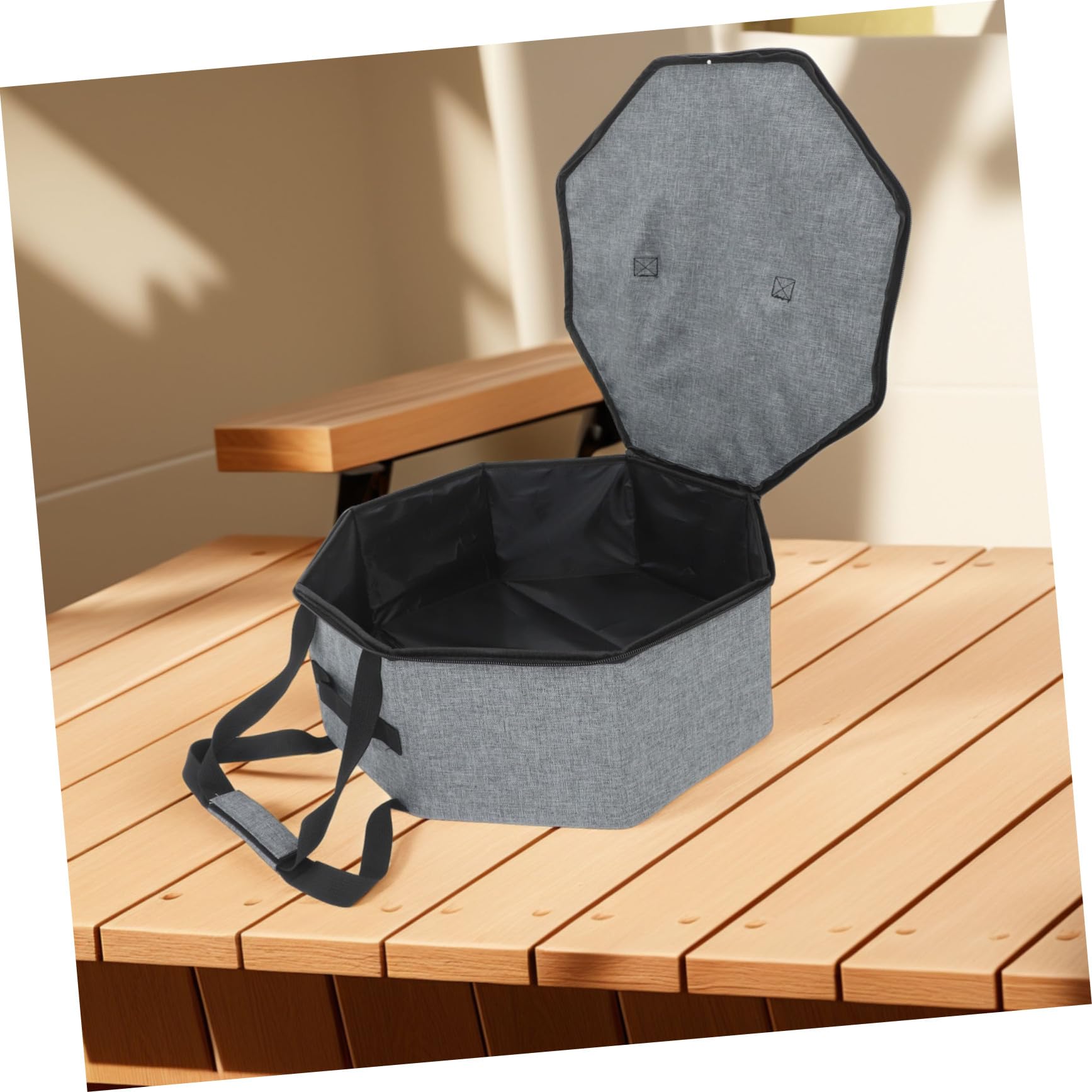 MAGICLULU Faltbare Hutbox mit Deckel, Rund, aus Stoff und Pvc | Großes Fassungsvermögen, Stapelbar für Lagerung und Reise, Geeignet für Cowboyhüte und Hüte