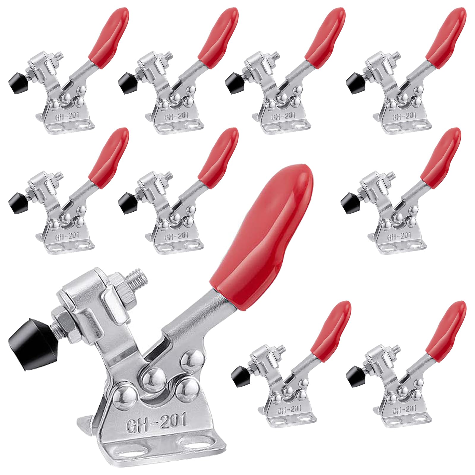 chfine 10 Pack Hold Down Toggle Clamps 201, Small Quick Release