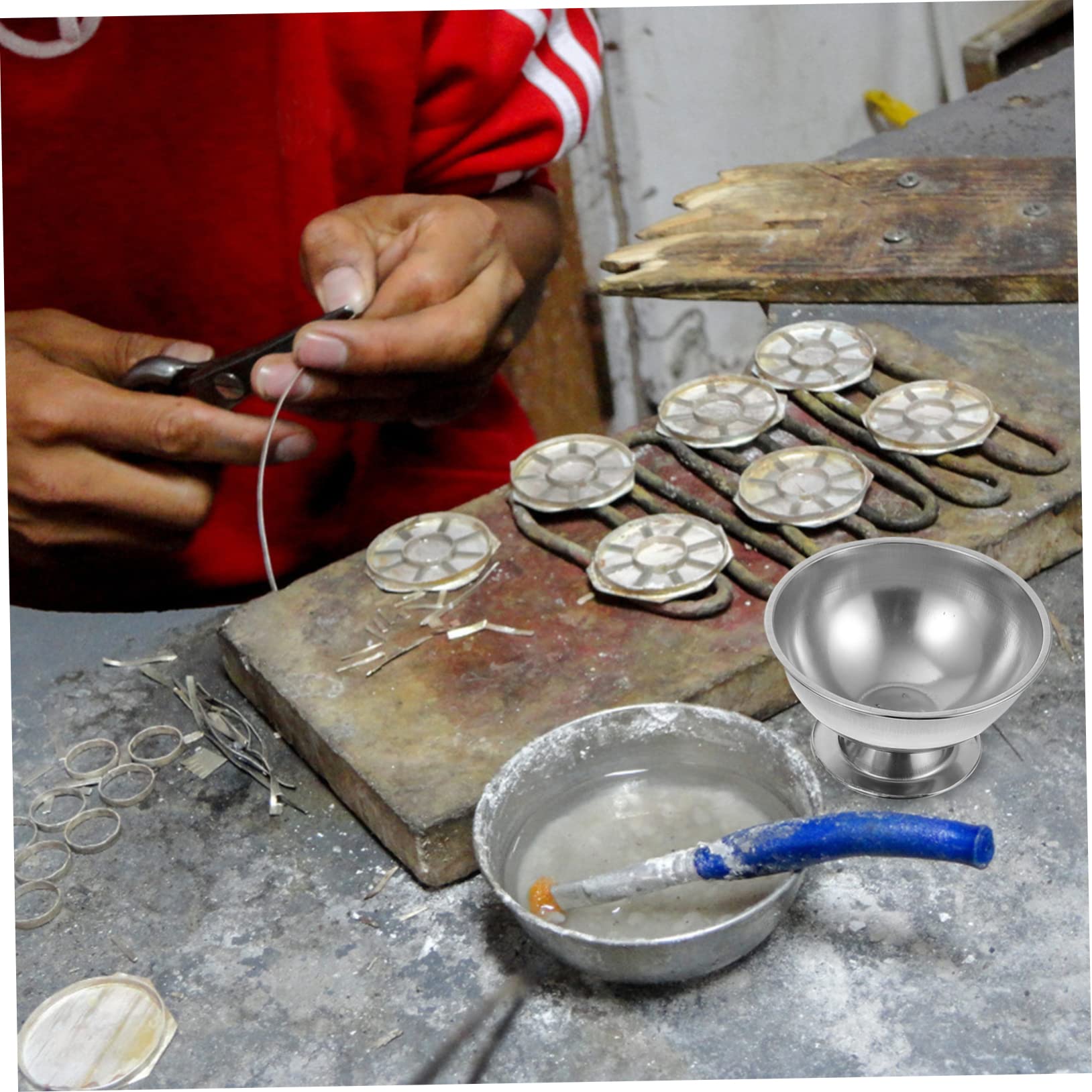 DOITOOL Stainless Steel Alum Bowl Jewelry Casting Bowl Melting Casting Tool Jewelry Making Supplies