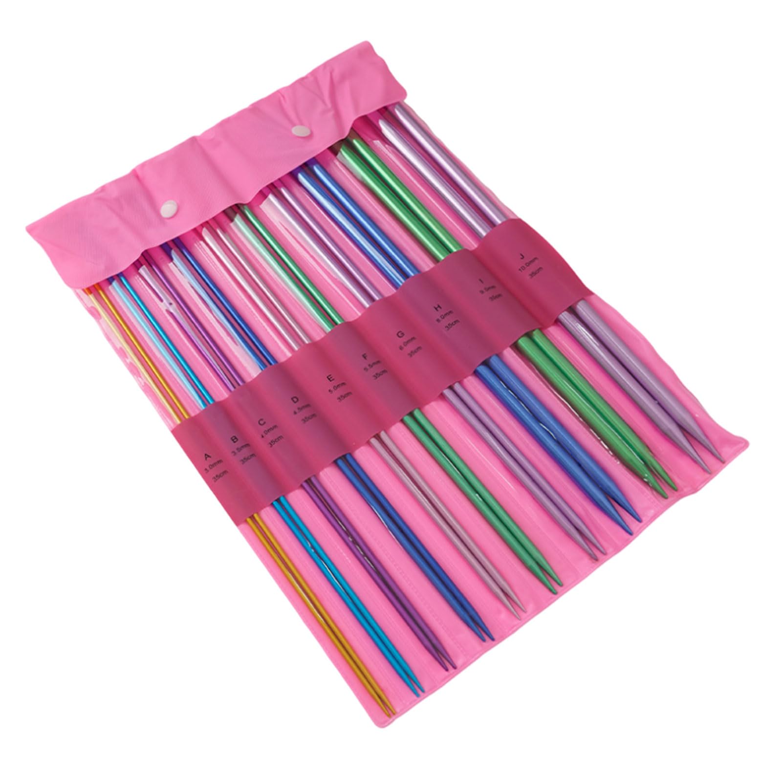Tsophreniq 10Pairs Aluminum Knitting Needle for Hobbyist Weaving Sweater Hat Bag, 3.0mm-10mm Single Pointed Needle Craft Equipment